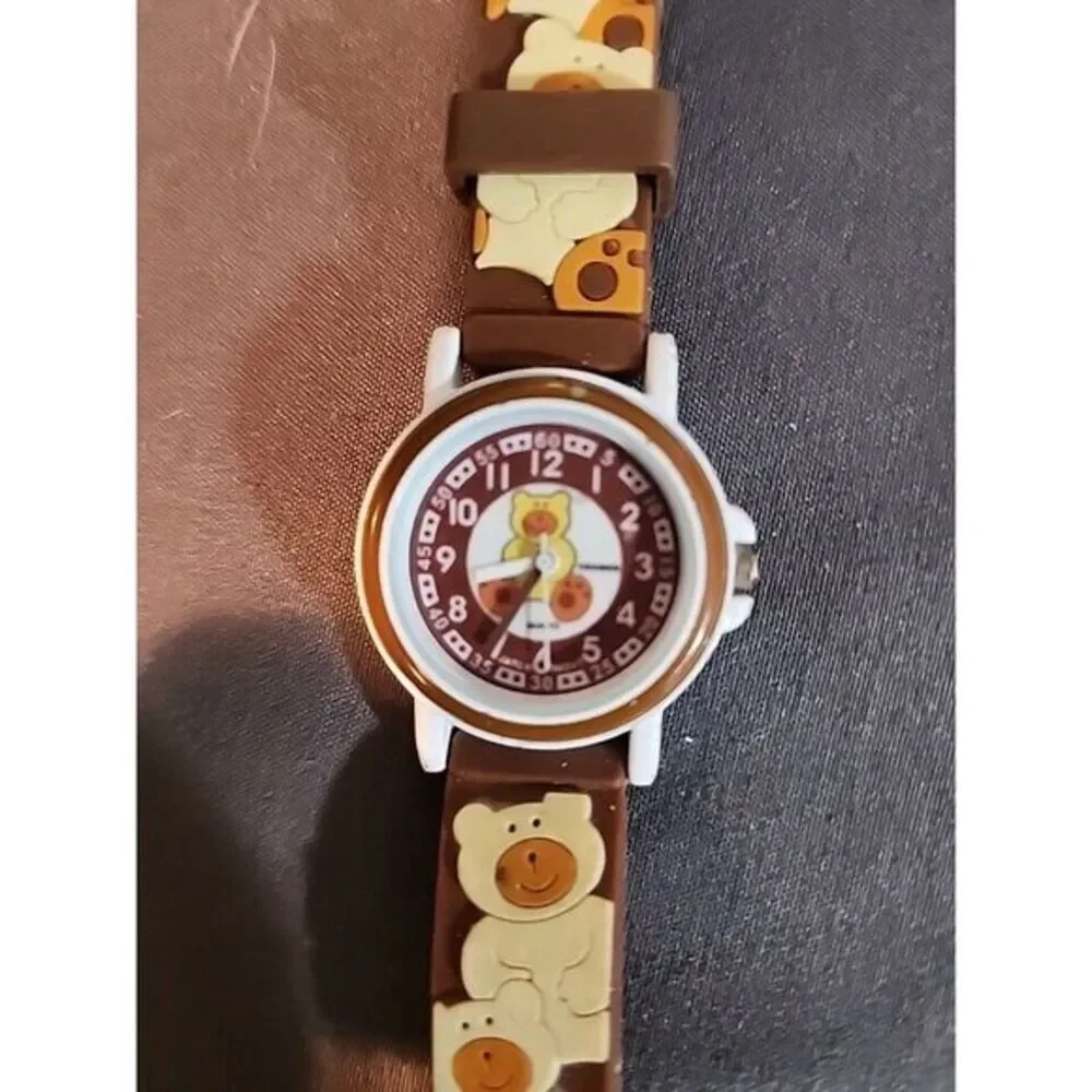 Bijoux Terner K-1541 Kids Kidz Teddy Bear Watch‎ Colorful NEW Needs Battery